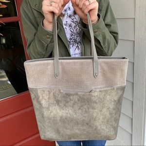 Stella and Dot Medium Hudson Tote Pewter EUC